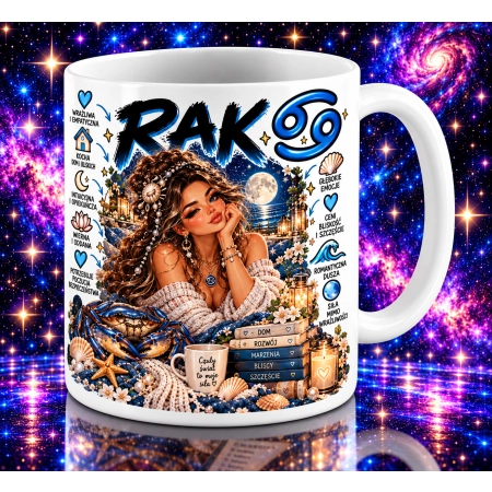 Kubek na URODZINY zodiak RAK dla NIEJ Kobieta