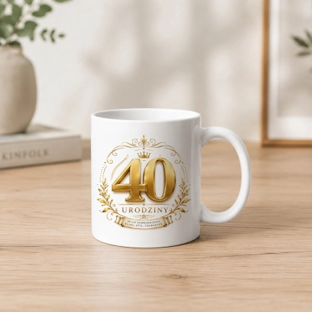 Kubek na URODZINY 40 lat doświadczenia Czterdziestka