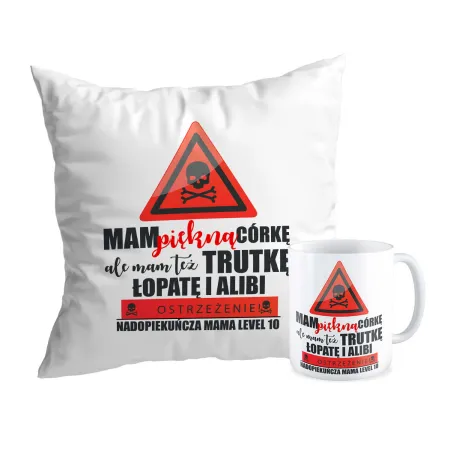 Zestaw poduszka + kubek na DZIEŃ MATKI Mam piękną córkę