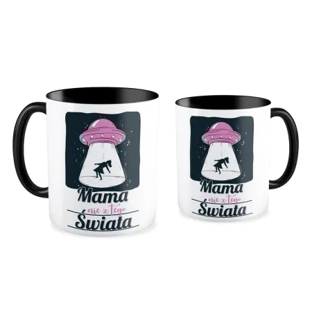 Kubek czarny na DZIEŃ MATKI Mama nie z tego świata