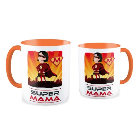 Kubek pomarańczowy na DZIEŃ MATKI Super Mama