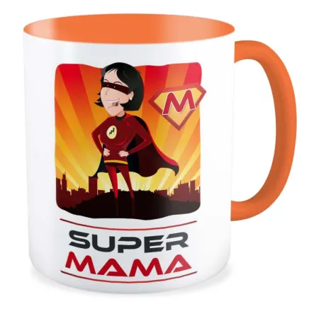 Kubek pomarańczowy na DZIEŃ MATKI Super Mama