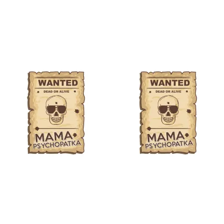 Kubek bordowy na DZIEŃ MATKI Wanted Mama psychopatka