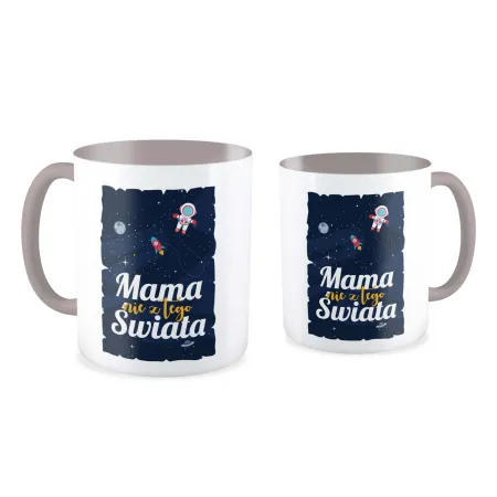 Kubek szary na DZIEŃ MATKI Jestem super Mama