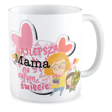 Zestaw poduszka + kubek na DZIEŃ MATKI Najlepsza Mama na świecie