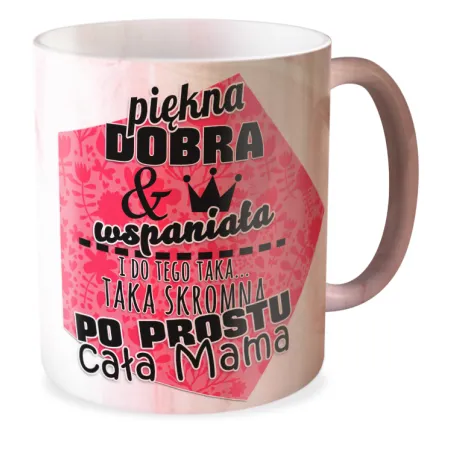 Kubek marmurkowy na DZIEŃ MATKI Piękna dobra wspaniała po prostu Mama
