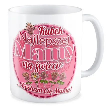 Zestaw poduszka + kubek na DZIEŃ MATKI Najlepsza Mama na świecie Kocham Cię