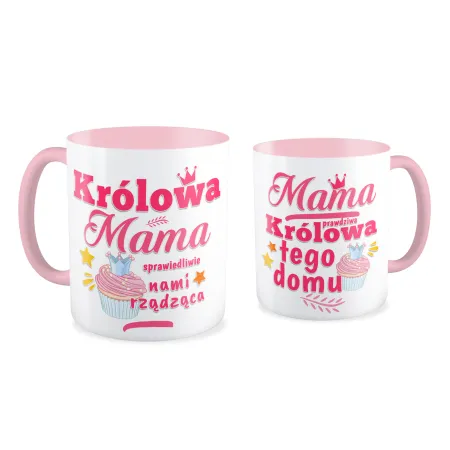 Kubek różowy na DZIEŃ MATKI Mama prawdziwa Królowa tego domu