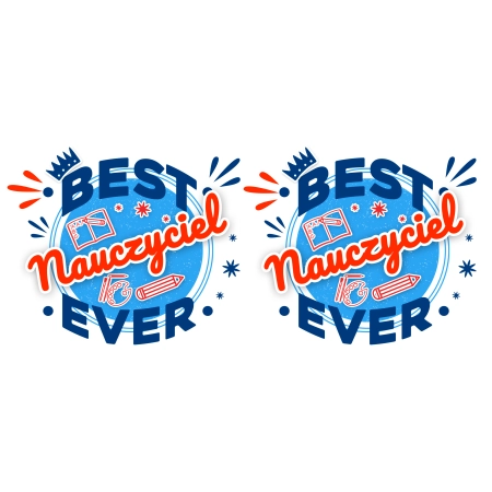 Kubek niebieski DZIEŃ NAUCZYCIELA Best Nauczyciel ever