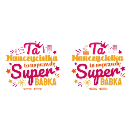 Kubek czerwony DZIEŃ NAUCZYCIELA Ta Nauczycielka to naprawdę super babka