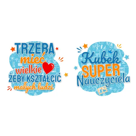 Kubek niebieski DZIEŃ NAUCZYCIELA Super Nauczyciela