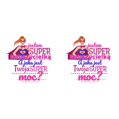 Kubek czerwony DZIEŃ NAUCZYCIELA Super Nauczycielka a jaka jest Twoja super moc