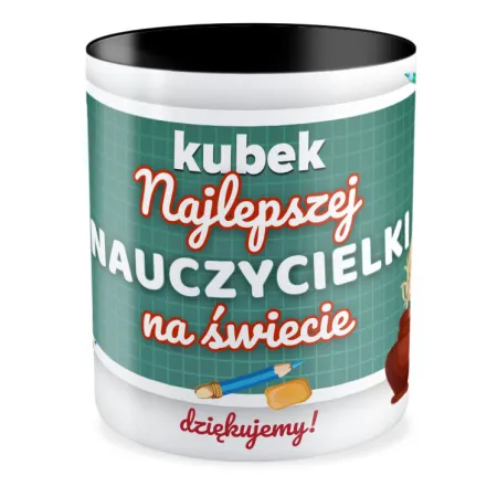 Kubek czarny DZIEŃ NAUCZYCIELA Najlepszej Nauczycielki na całym świecie