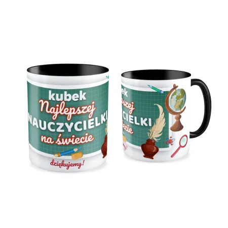 Kubek czarny DZIEŃ NAUCZYCIELA Najlepszej Nauczycielki na całym świecie
