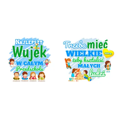 Kubek niebieski DZIEŃ NAUCZYCIELA Wujek Trzeba mieć wielkie serce