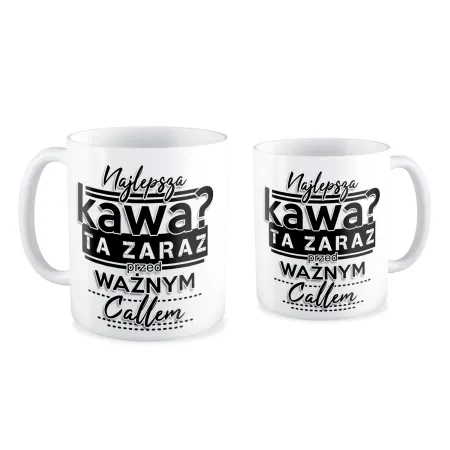 Kubek KORPO Najlepsza kawa? Zaraz przed ważnym callem