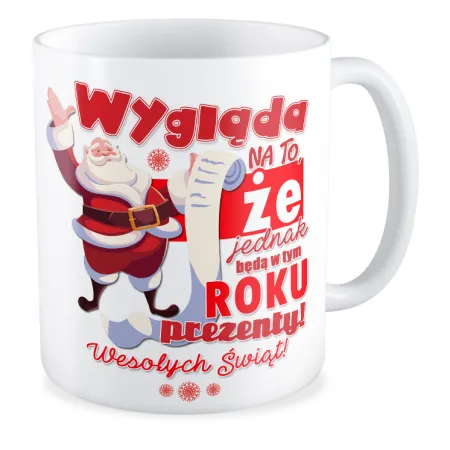 Kubek BOŻE NARODZENIE Jednak będą w tym roku prezenty
