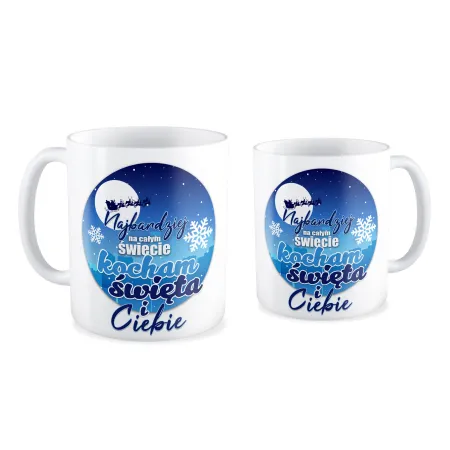 Kubek BOŻE NARODZENIE Kocham Święta i Ciebie