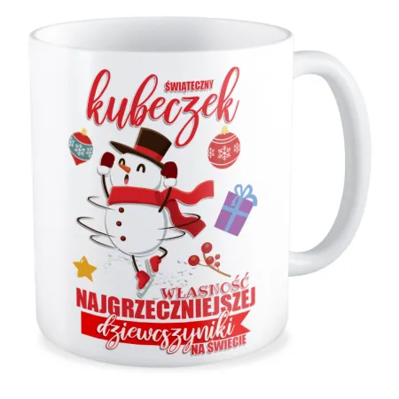 Kubek BOŻE NARODZENIE Świąteczny kubeczek Dziewczynki