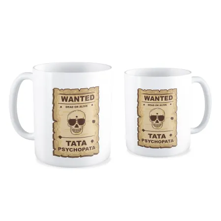 Kubek na DZIEŃ OJCA dla TATY Wanted Tata psychopata