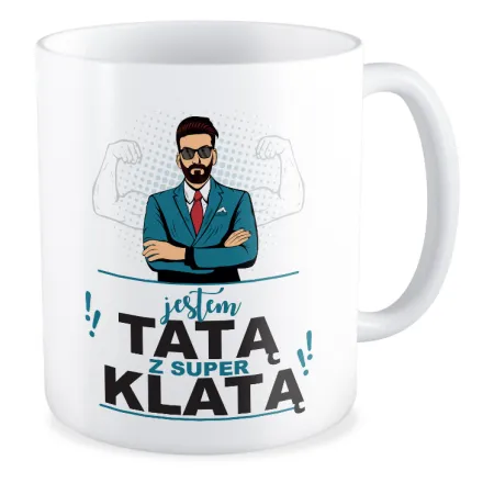 Kubek na DZIEŃ OJCA dla TATY Jestem Tata z super klatą
