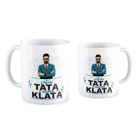 Kubek na DZIEŃ OJCA dla TATY Jestem Tata z super klatą