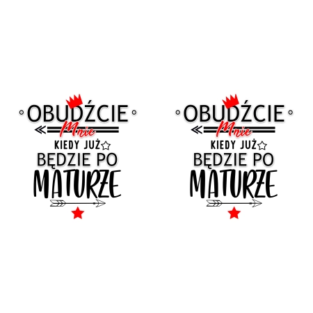 Kubek czarny MATURA Obudźcie mnie kiedy już będzie po maturze