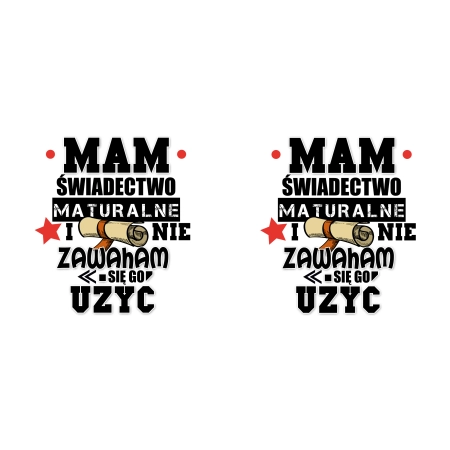 Kubek czarny MATURA Mam świadectwo maturalne i nie zawaham się go użyć