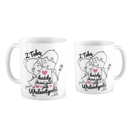 Kubek MIŁOSNY Z Tobą każdy dzień jak WALENTYNKI