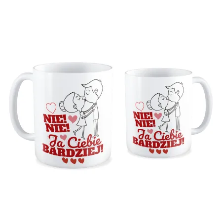 Kubek MIŁOSNY na WALENTYNKI Ja Ciebie bardziej