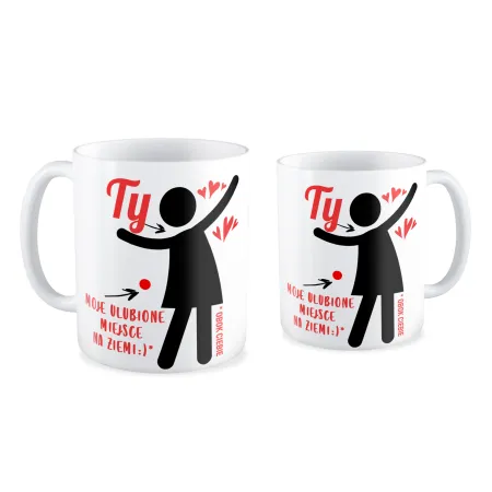 Kubek MIŁOSNY na WALENTYNKI Moje ulubione miejsce na ziemi