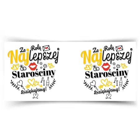 Kubek ŚLUBNY weselny Za rolę najlepszej Starościny Dziękujemy