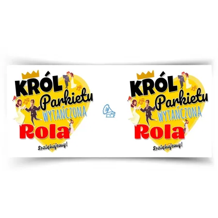 Kubek ŚLUBNY weselny Król parkietu wytańczona rola Dziękujemy
