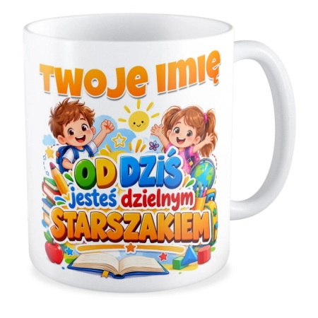 Kubek z IMIENIEM na PASOWANIE Jestem starszakiem