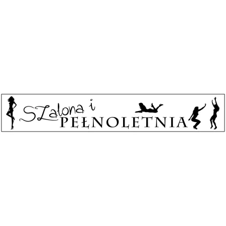 Szarfa CZERWONA Osiemnastka Szalona i pełnoletnia