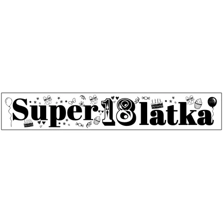 Szarfa RÓŻOWA Osiemnastka Super 18latka