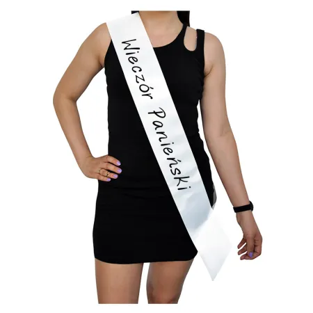 Szarfa BIAŁA Wieczór Panieński