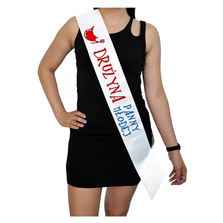 Szarfa BIAŁA Wieczór Panieński Drużyna panny młodej