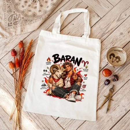 Torba na zakupy URODZINY zodiak BARAN dla Niego MĘŻCZYZNA