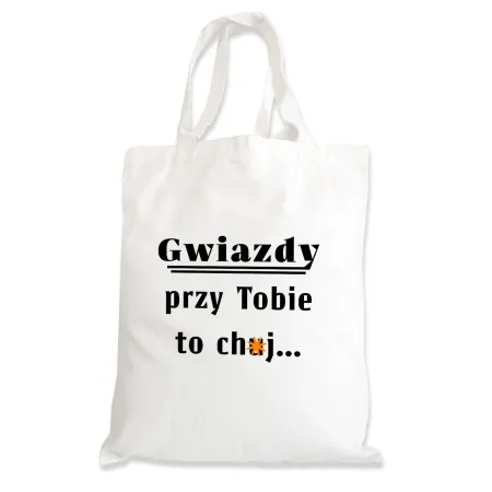 Torba na zakupy BEZ CENZURY walentynki Gwiazdy przy Tobie to ch*j
